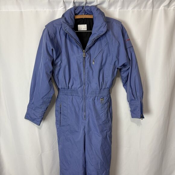 VTG Bogner One Piece Zip Periwinkle Blue Ski Snow Suit Size 6 Retro Made In USA - Picture 2 of 16